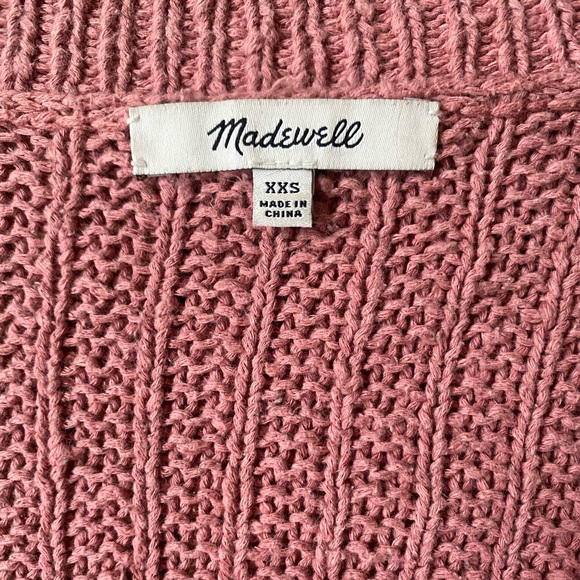 SALE Madewell Bobble Cardigan Sweater in Pink, XXS - Picture 4 of 5